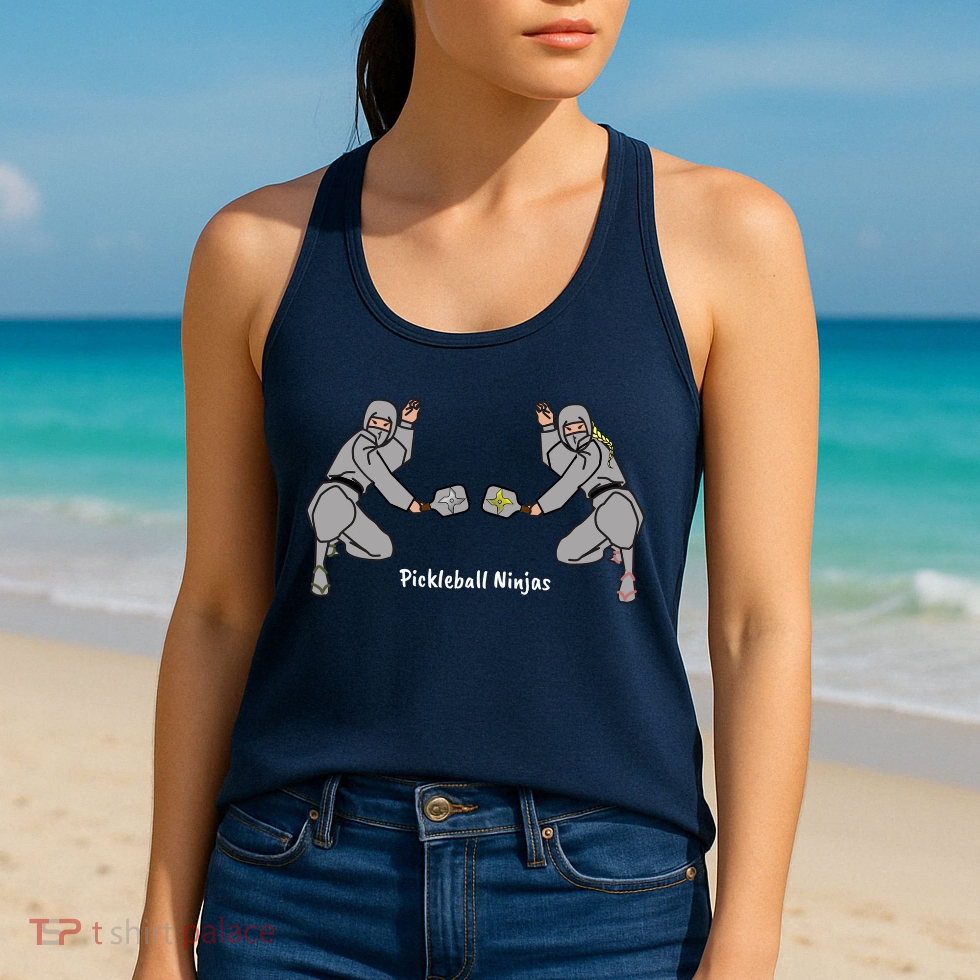 Fun Pickleball, Pickleball Ninja, Mixed Doubles, Pickleball For Life Women's Tank Top
