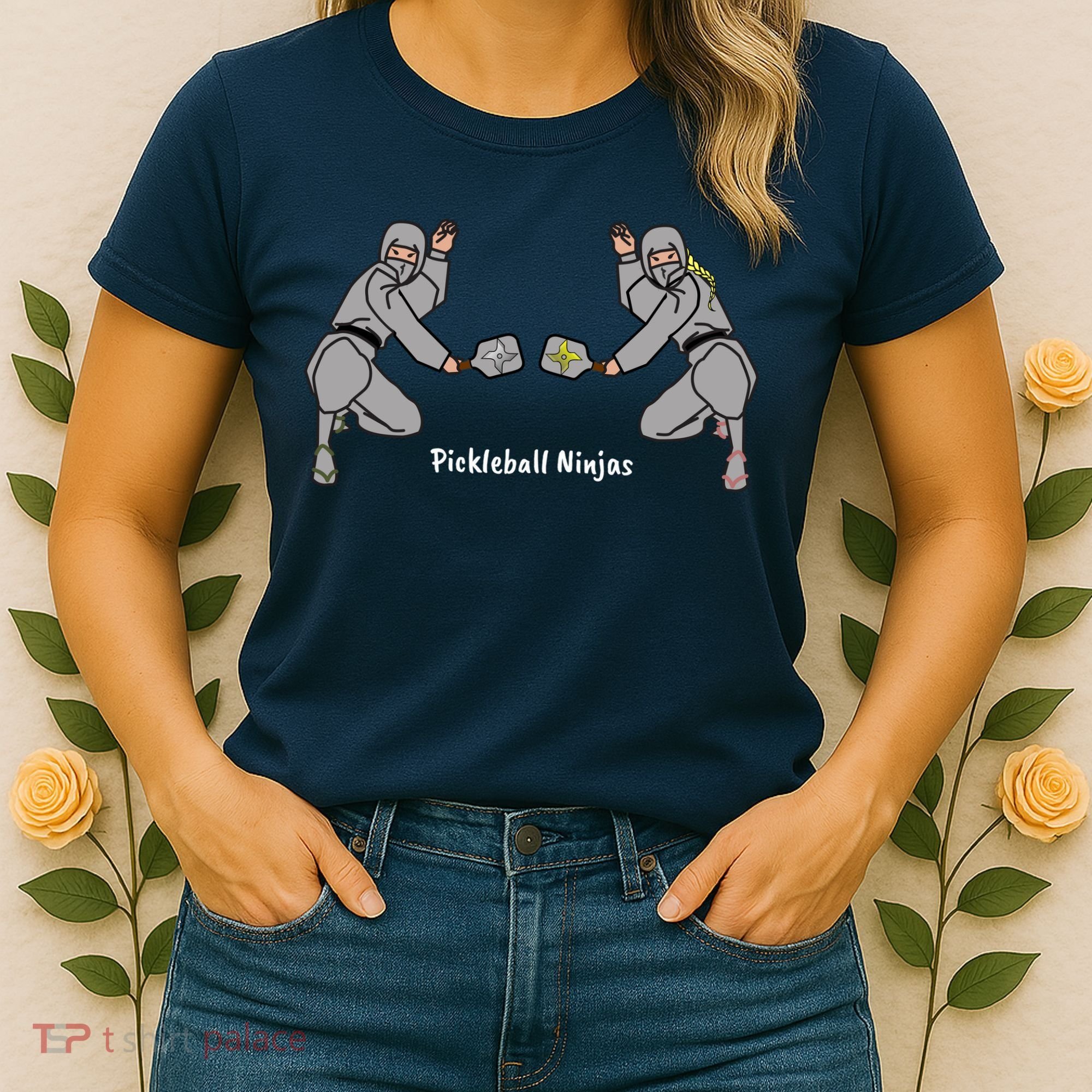 Fun Pickleball, Pickleball Ninja, Mixed Doubles, Pickleball For Life Women's T-Shirt