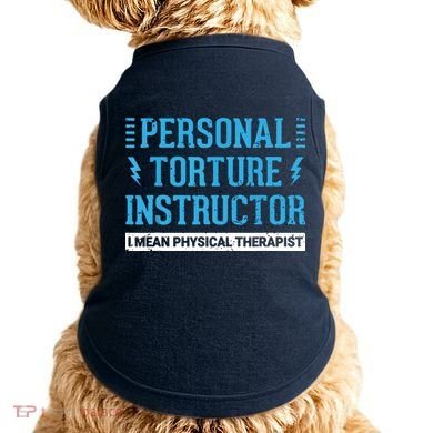 Funny PT Physical Therapist Gift Therapy Month Doggie Tank
