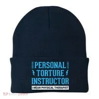 Funny PT Physical Therapist Gift Therapy Month Beanie thumb 0