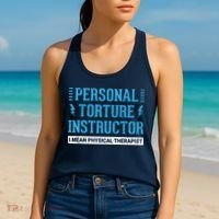 Funny PT Physical Therapist Gift Therapy Month Women's Tank Top thumb 2