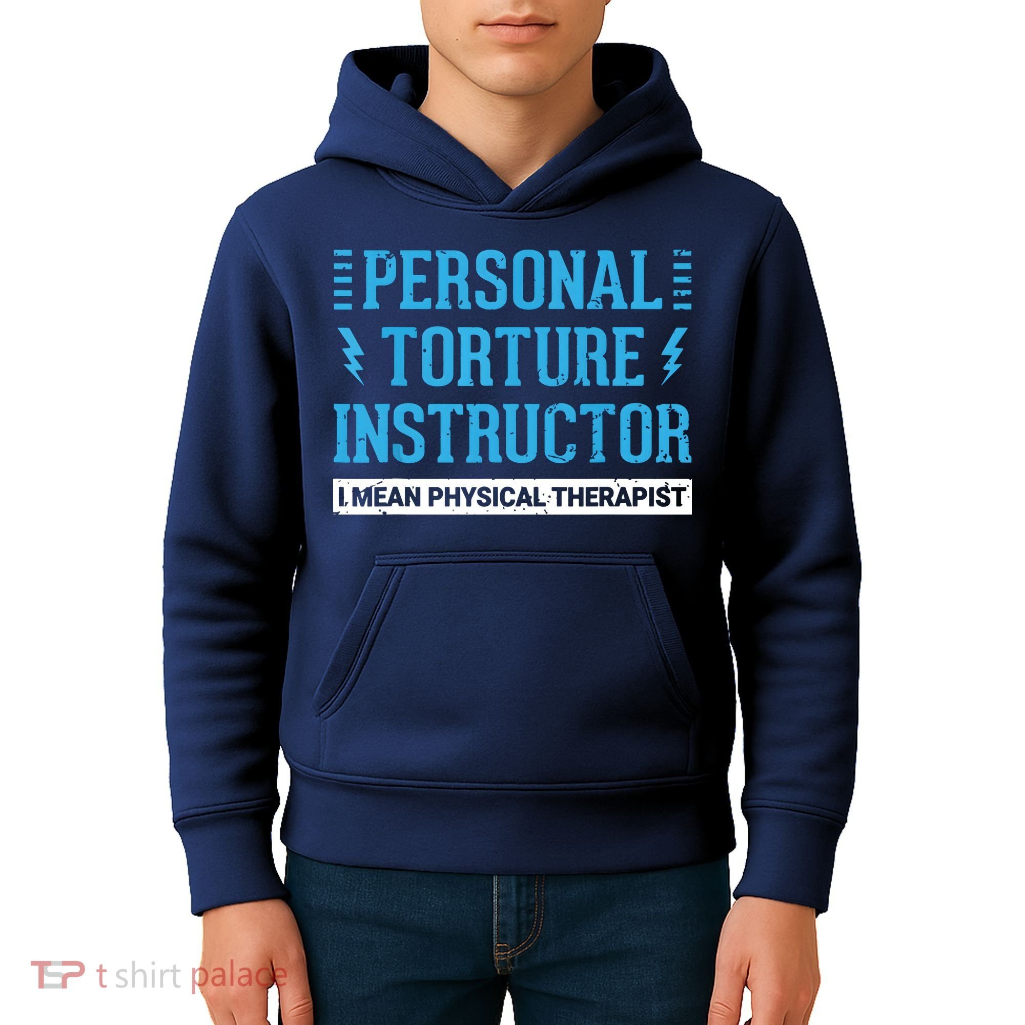 Funny PT Physical Therapist Gift Therapy Month Kids Hoodie