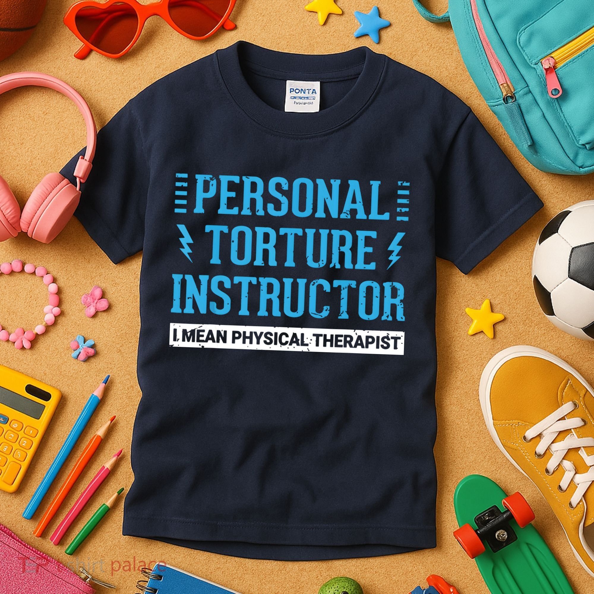 Funny PT Physical Therapist Gift Therapy Month Kids T-Shirt