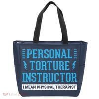 Funny PT Physical Therapist Gift Therapy Month Tote Bag thumb 0