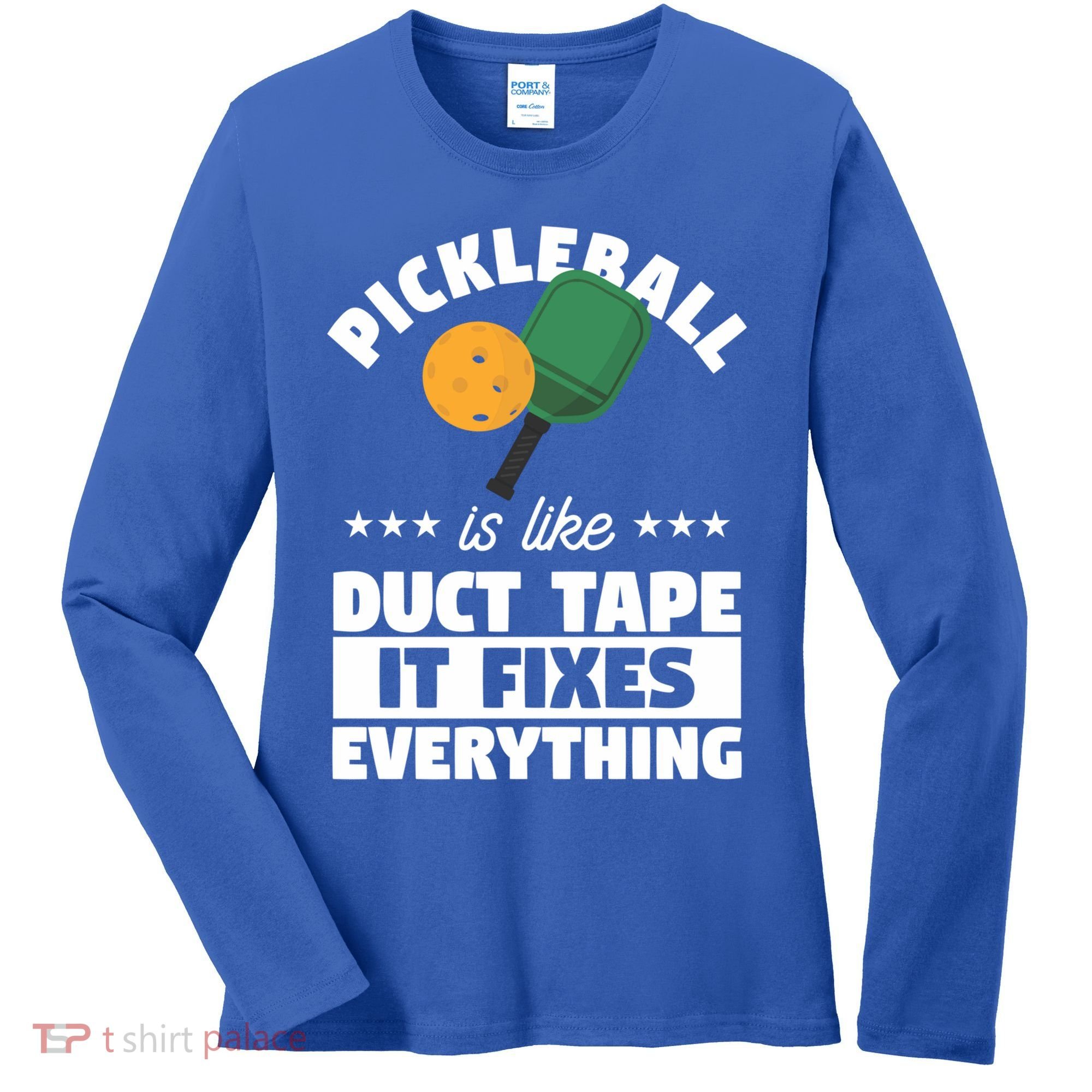 Funny Pickleball Paddle Sports Gift Pickleball Player Funny Gift Women's Long Sleeve Shirt