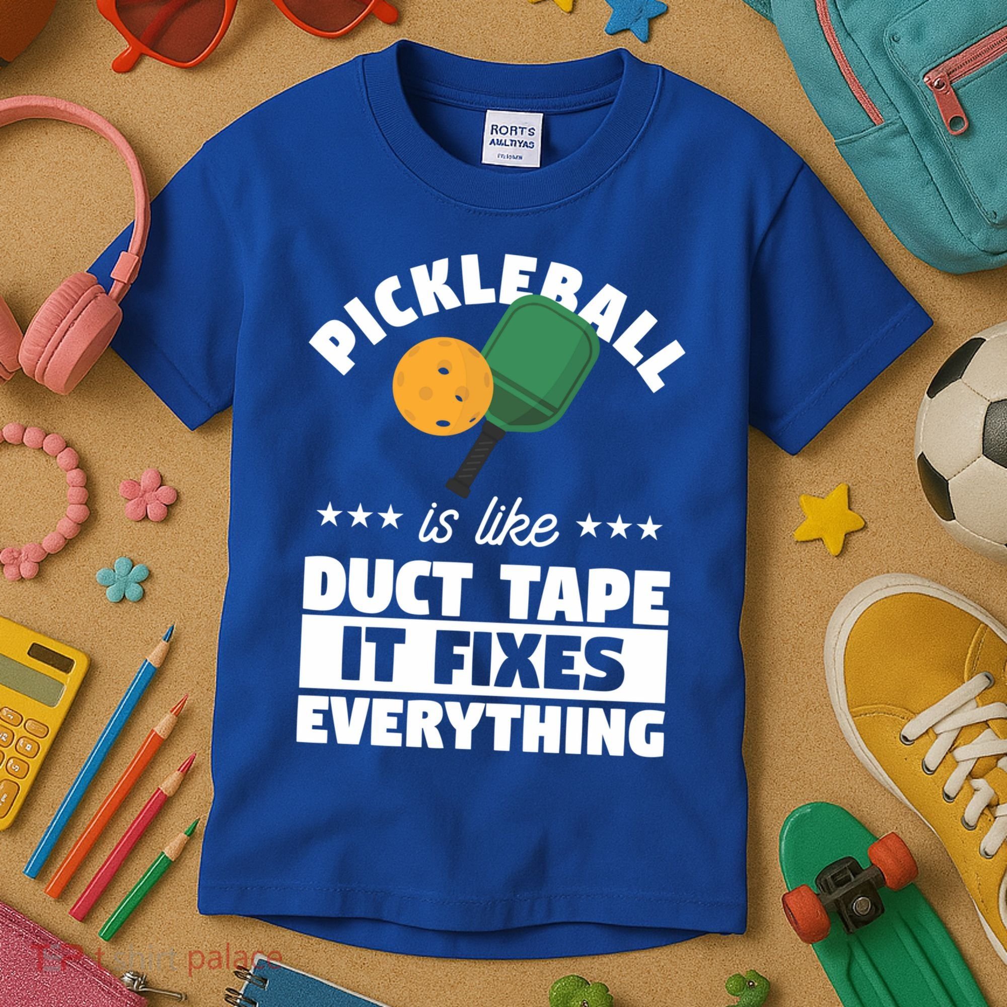 Funny Pickleball Paddle Sports Gift Pickleball Player Funny Gift Kids T-Shirt
