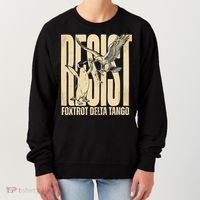 Funny Penguin Protest Resist Penguin Holding Fish Gr Women's Sweatshirt thumb 0