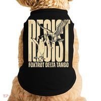 Funny Penguin Protest Resist Penguin Holding Fish Gr Doggie Tank thumb 0
