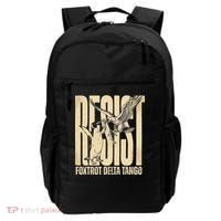 Funny Penguin Protest Resist Penguin Holding Fish Gr Backpack thumb 0