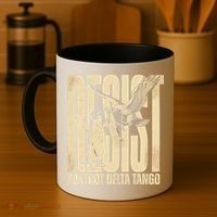Funny Penguin Protest Resist Penguin Holding Fish Gr Coffee Mug thumb 4