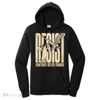Funny Penguin Protest Resist Penguin Holding Fish Gr Women's Hoodie thumb 0