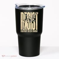 Funny Penguin Protest Resist Penguin Holding Fish Gr Tumbler thumb 0