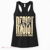 Funny Penguin Protest Resist Penguin Holding Fish Gr Women's Tank Top thumb 0