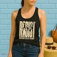 Funny Penguin Protest Resist Penguin Holding Fish Gr Women's Tank Top thumb 2