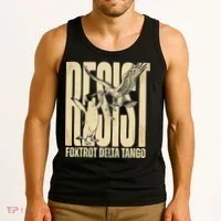 Funny Penguin Protest Resist Penguin Holding Fish Gr Tank Top thumb 3