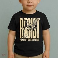 Funny Penguin Protest Resist Penguin Holding Fish Gr Toddler T-Shirt thumb 2