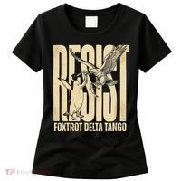 Funny Penguin Protest Resist Penguin Holding Fish Gr Women's T-Shirt thumb 0