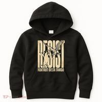 Funny Penguin Protest Resist Penguin Holding Fish Gr Kids Hoodie thumb 0