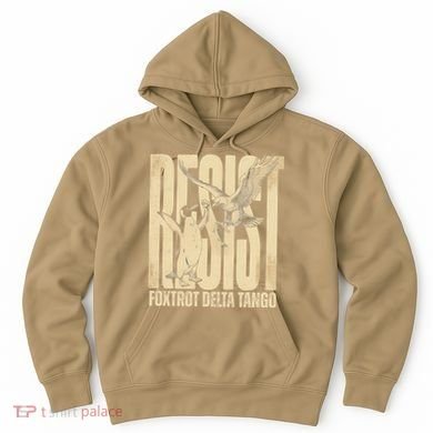 Funny Penguin Protest Resist Penguin Holding Fish Gr Hoodie