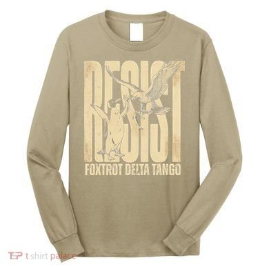 Funny Penguin Protest Resist Penguin Holding Fish Gr Long Sleeve Shirt