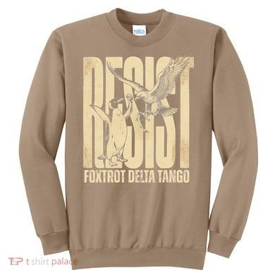 Funny Penguin Protest Resist Penguin Holding Fish Gr Sweatshirt