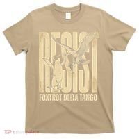 Funny Penguin Protest Resist Penguin Holding Fish Gr T-Shirt thumb 0