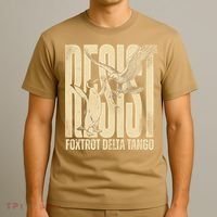 Funny Penguin Protest Resist Penguin Holding Fish Gr T-Shirt thumb 3