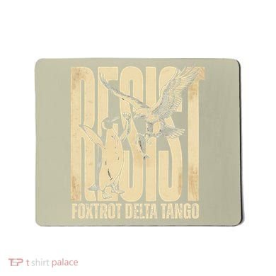 Funny Penguin Protest Resist Penguin Holding Fish Gr Mousepad