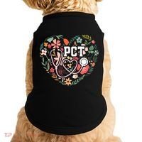 Floral Pct Patient Care Technician Healthcare Worker Gift Doggie Tank thumb 0