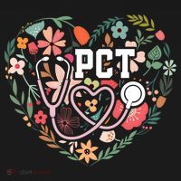 Floral Pct Patient Care Technician Healthcare Worker Gift Bucket Hat thumb 4