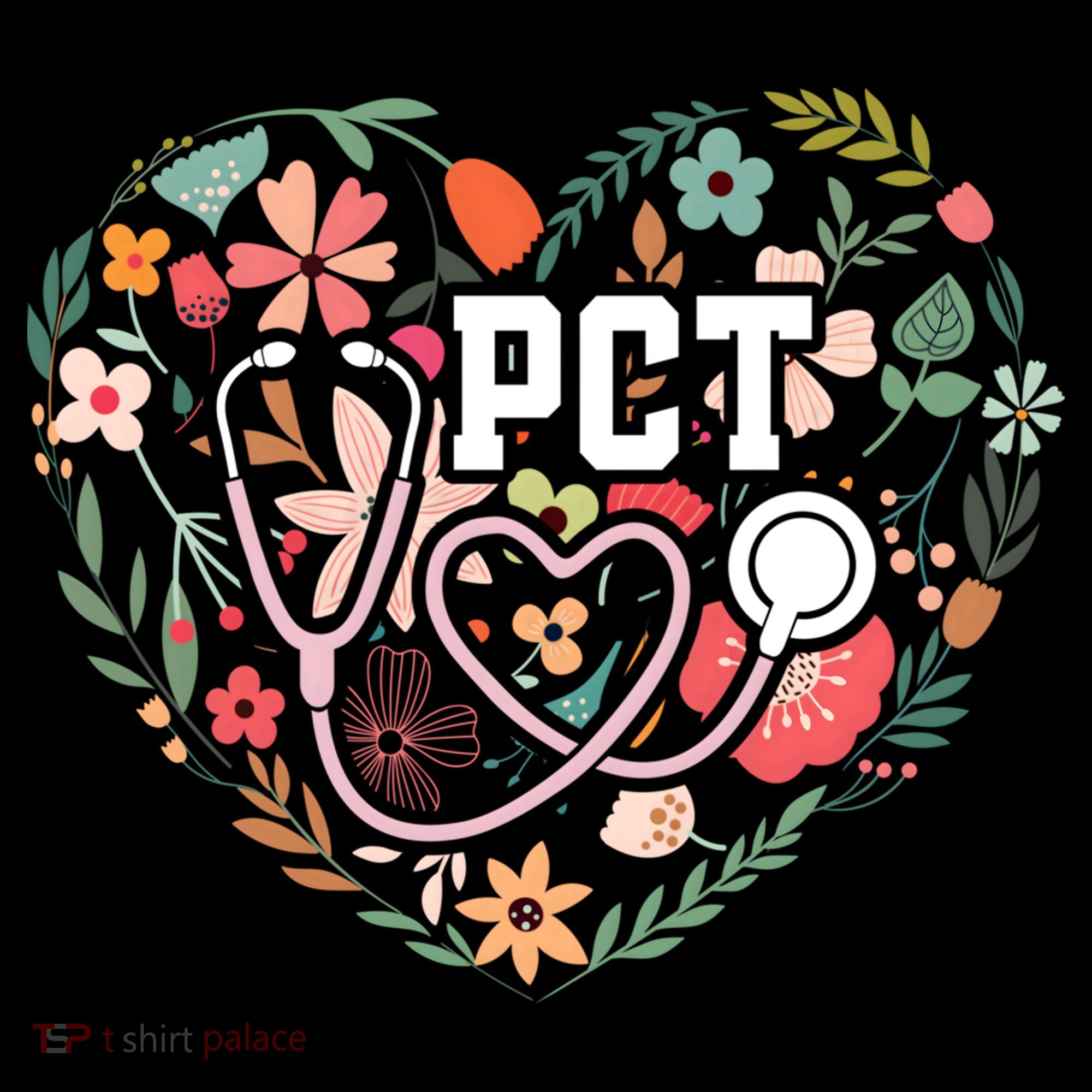 Floral Pct Patient Care Technician Healthcare Worker Gift Coffee Mug