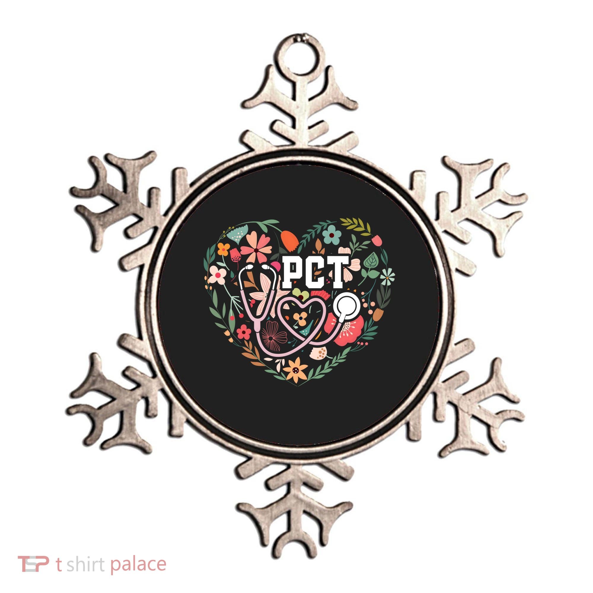 Floral Pct Patient Care Technician Healthcare Worker Gift Ornament