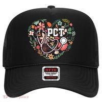 Floral Pct Patient Care Technician Healthcare Worker Gift Hat thumb 0