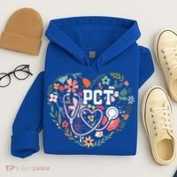 Floral Pct Patient Care Technician Healthcare Worker Gift Hoodie thumb 4