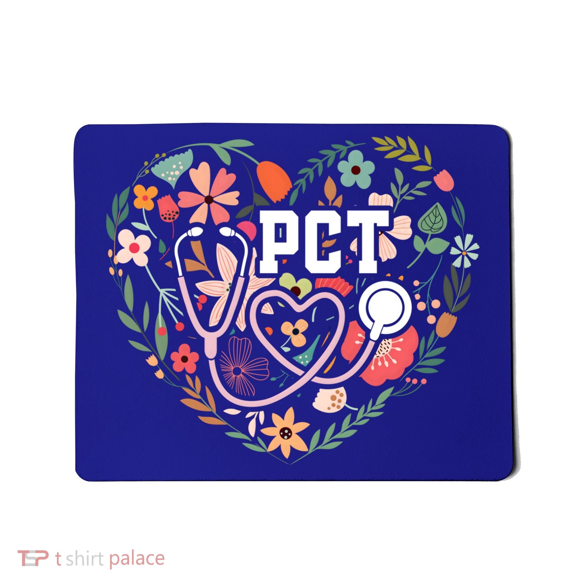 Floral Pct Patient Care Technician Healthcare Worker Gift Mousepad