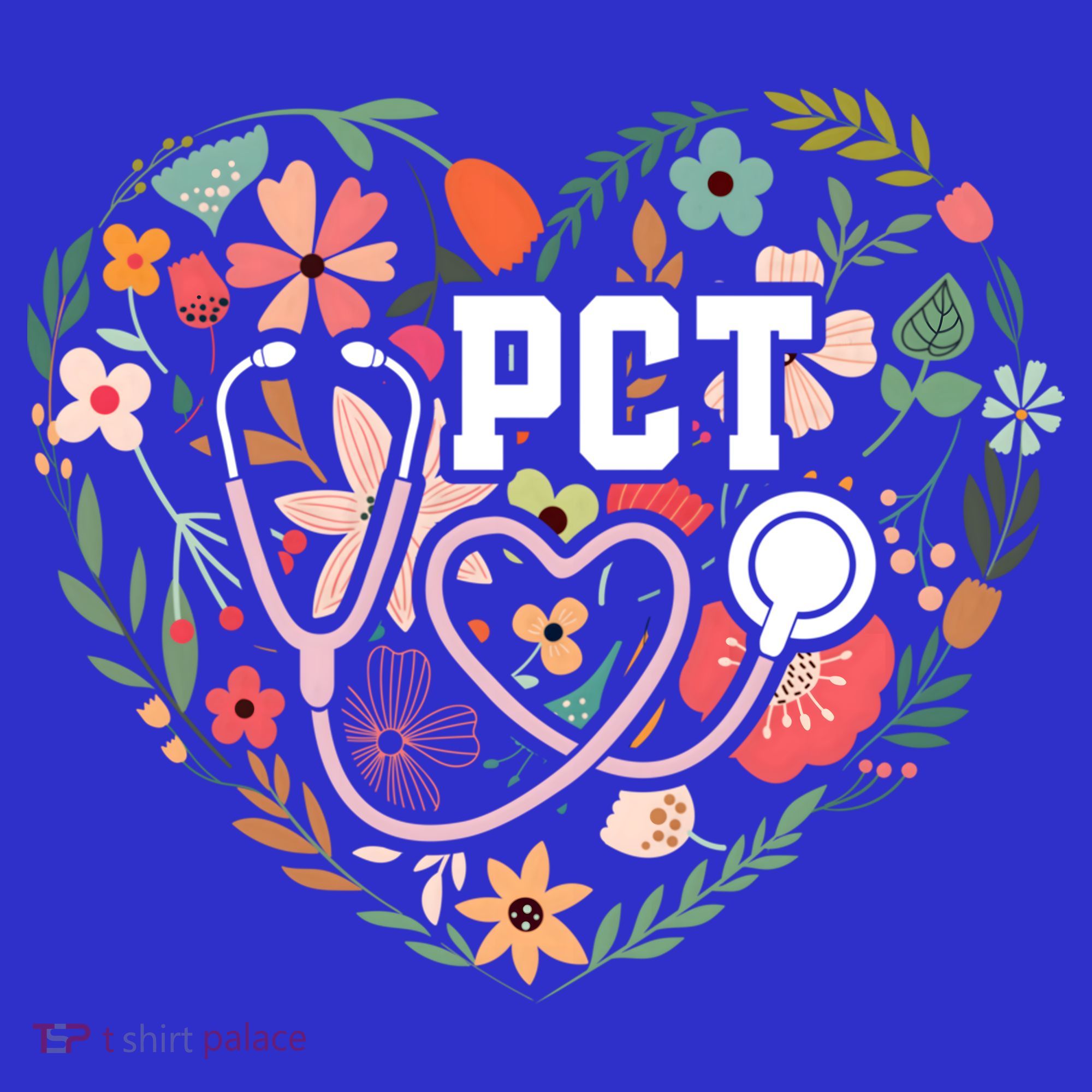 Floral Pct Patient Care Technician Healthcare Worker Gift Mousepad