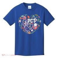Floral Pct Patient Care Technician Healthcare Worker Gift Kids T-Shirt thumb 0