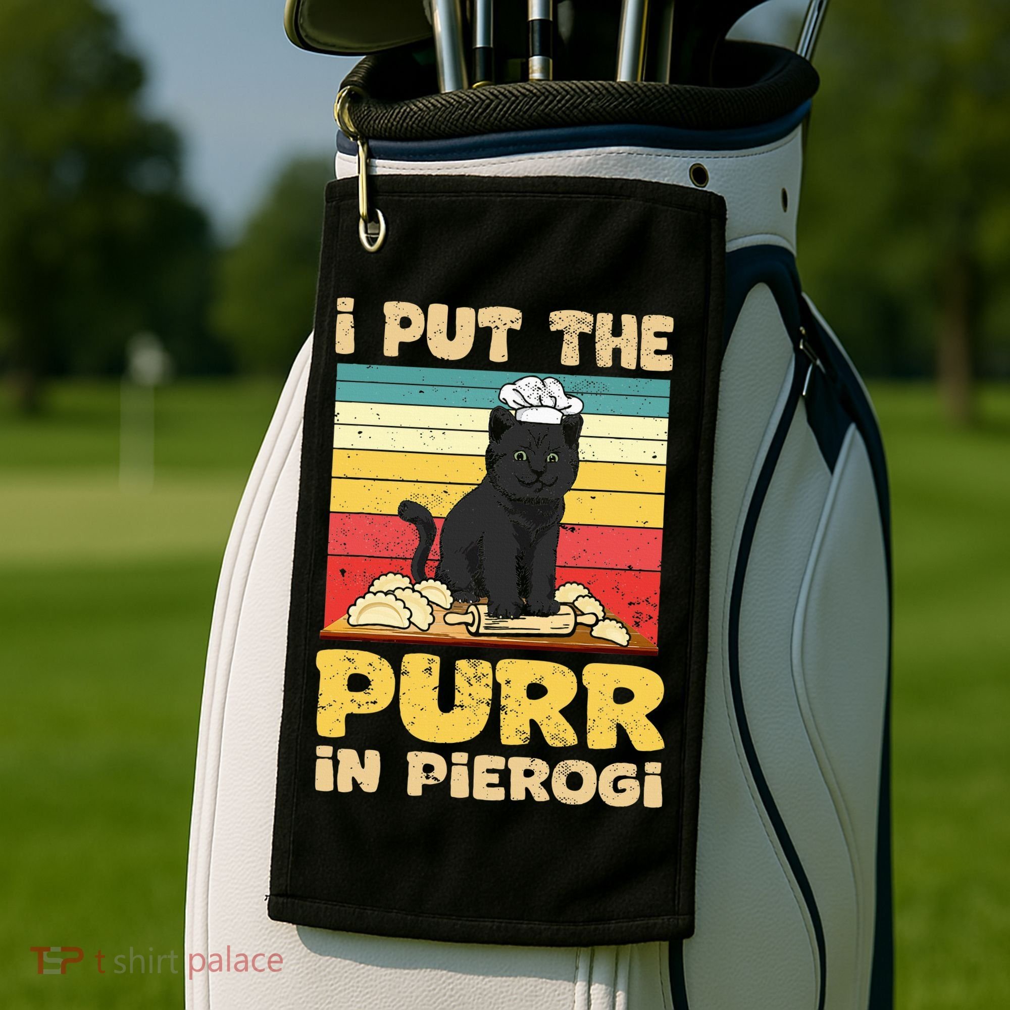 Funny polish pierogi Golf Towel