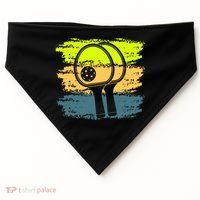 Funny Pickleball Player Paddleball Lover USA-Made Doggie Bandana thumb 0