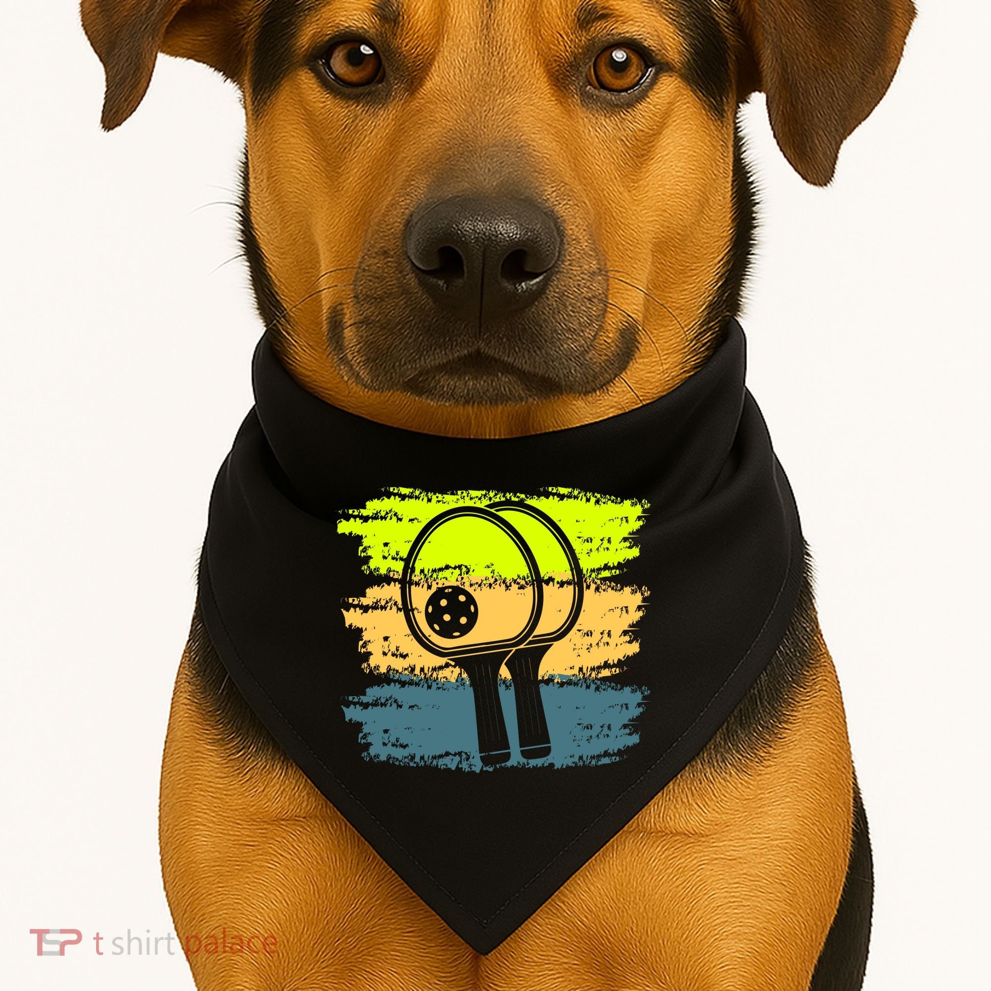 Funny Pickleball Player Paddleball Lover USA-Made Doggie Bandana