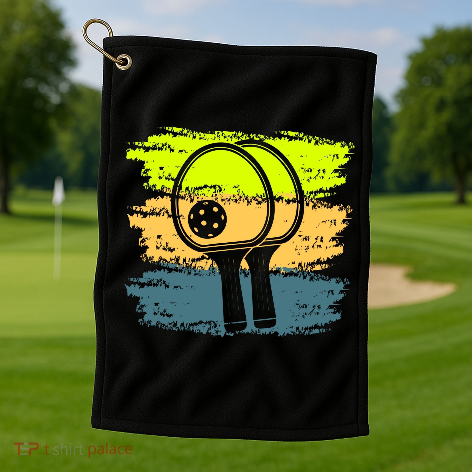 Funny Pickleball Player Paddleball Lover Golf Towel