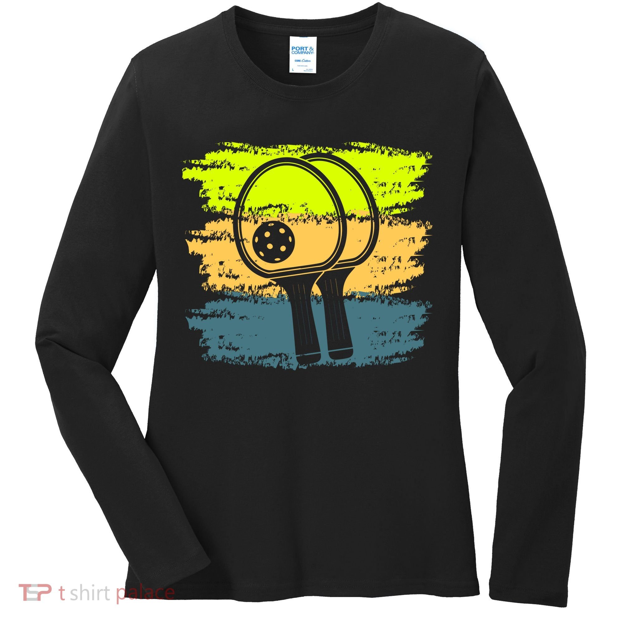 Funny Pickleball Player Paddleball Lover Women's Long Sleeve Shirt