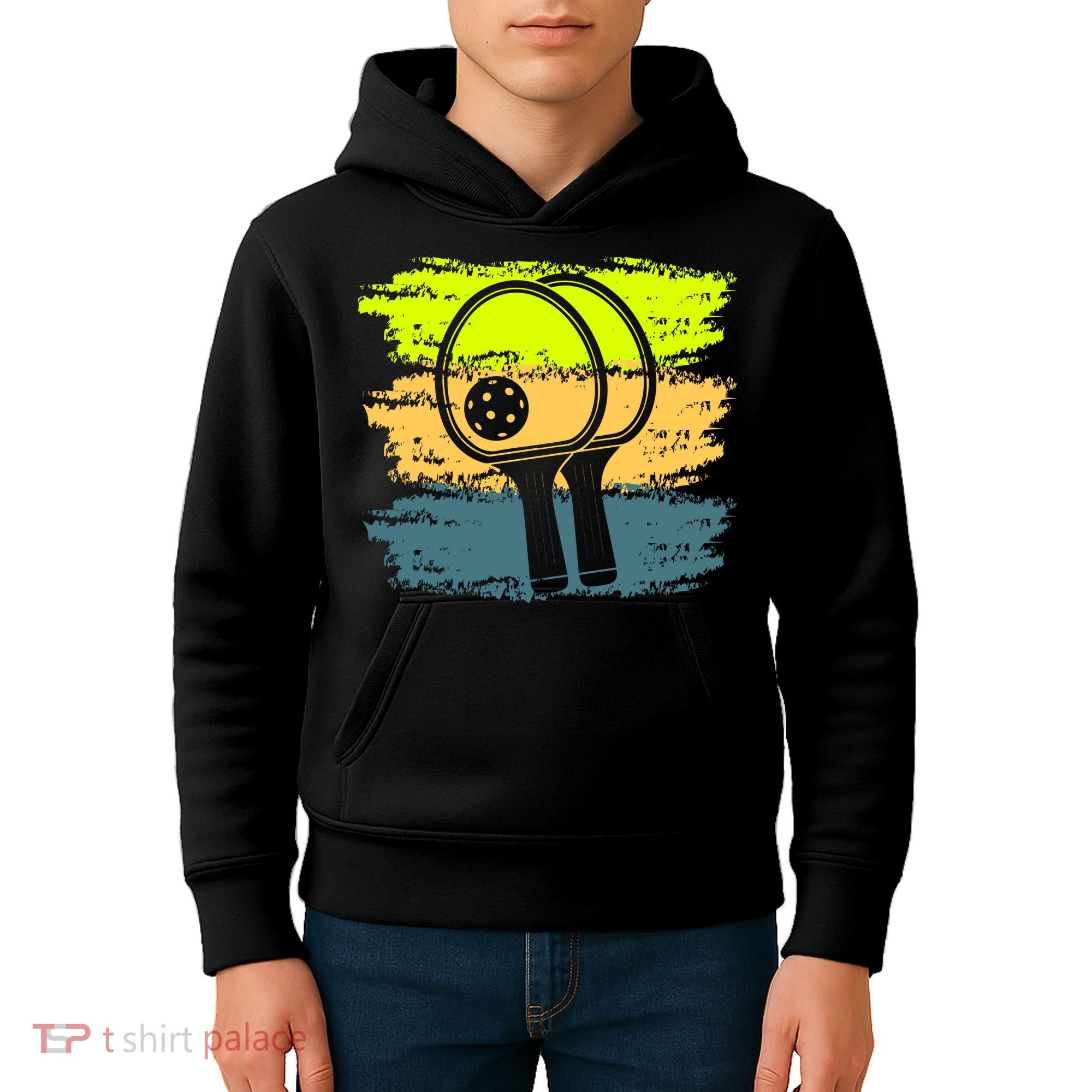 Funny Pickleball Player Paddleball Lover Kids Hoodie
