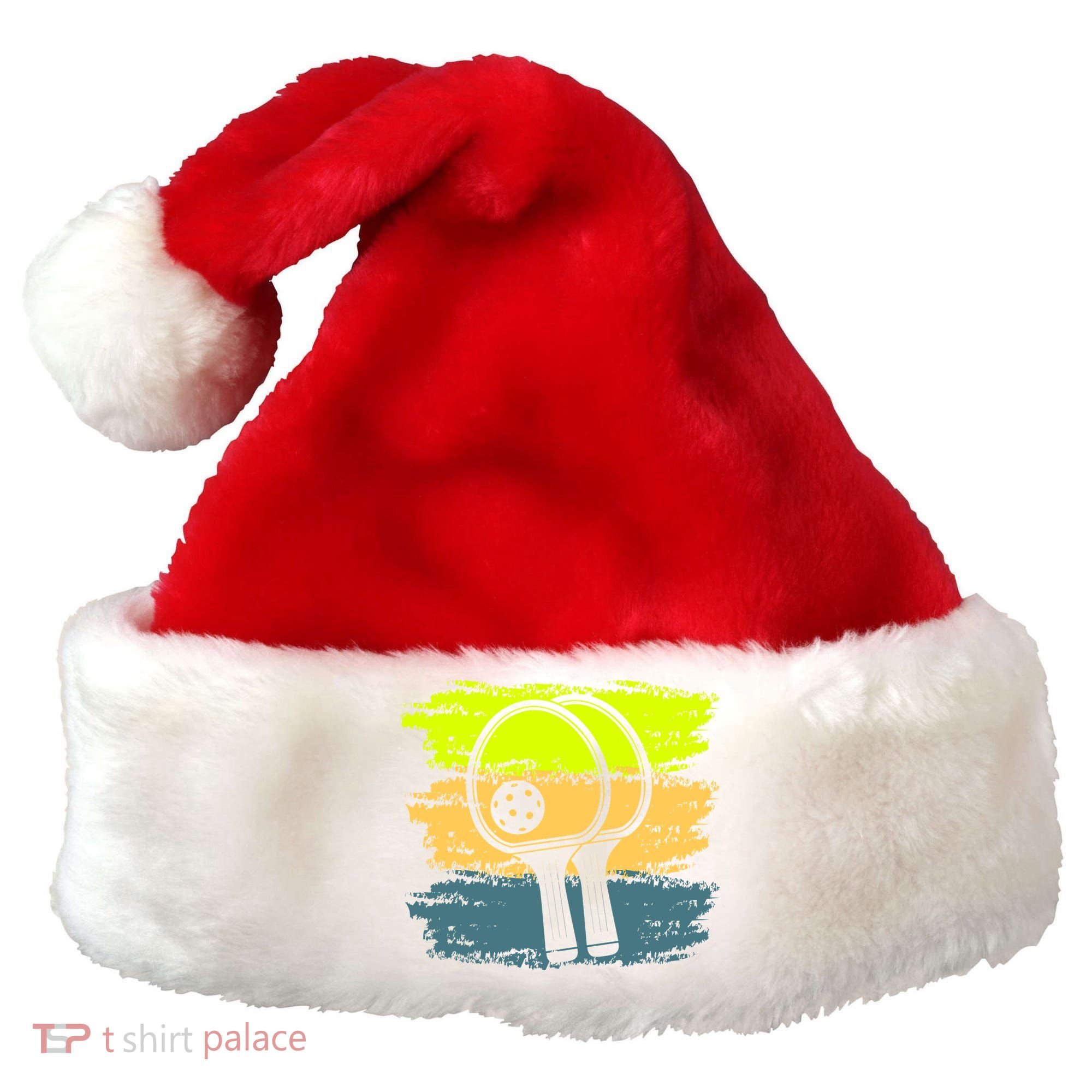 Funny Pickleball Player Paddleball Lover Santa Hat