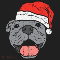 Festive Pitbull Pit Santa Hat Christmas Gift for Dog Lovers Women's Sweatshirt thumb 2