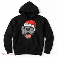 Festive Pitbull Pit Santa Hat Christmas Gift for Dog Lovers Hoodie thumb 0