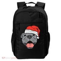 Festive Pitbull Pit Santa Hat Christmas Gift for Dog Lovers Backpack thumb 0