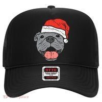 Festive Pitbull Pit Santa Hat Christmas Gift for Dog Lovers Hat thumb 0