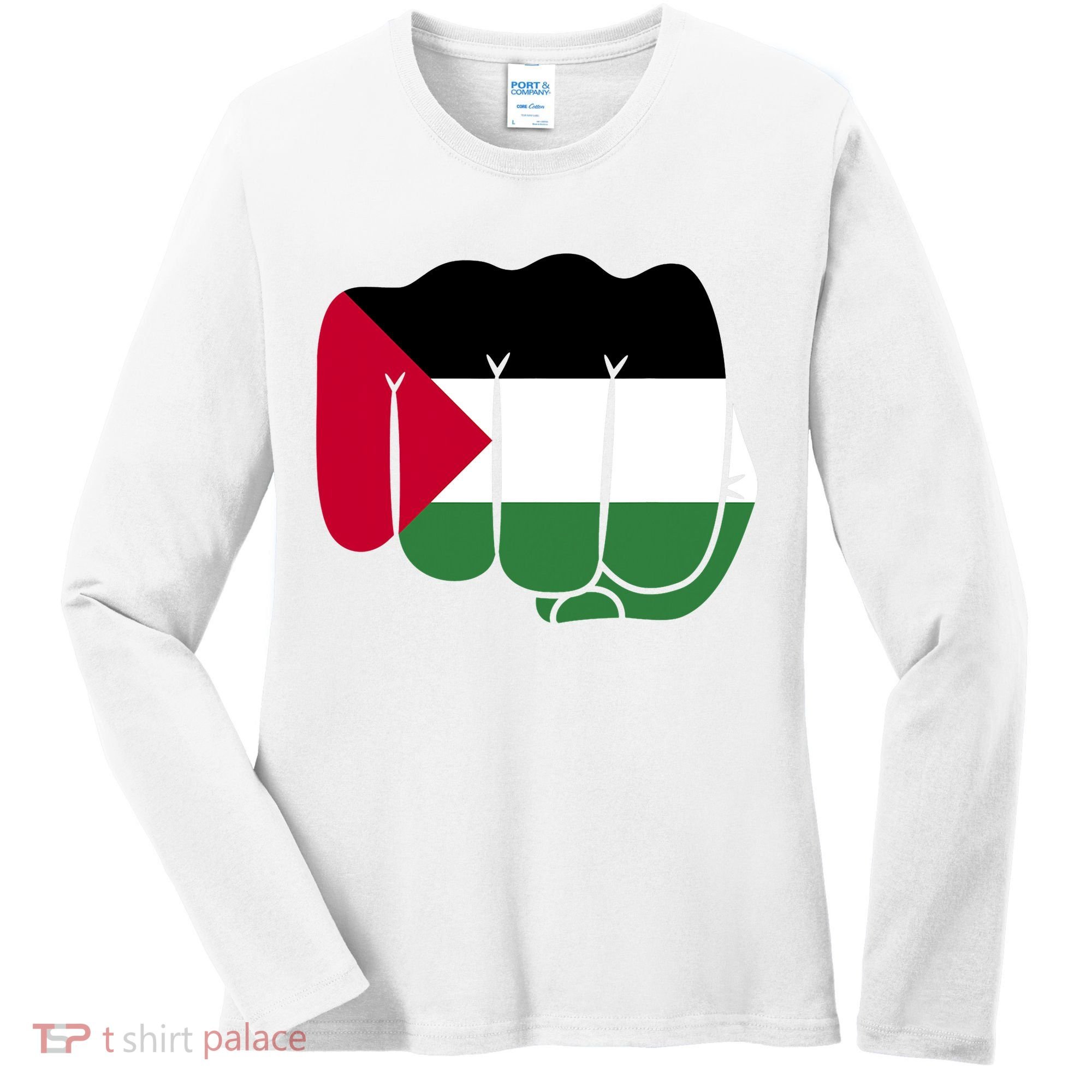 Free Palestine Palestine Flag Support Women's Long Sleeve Shirt