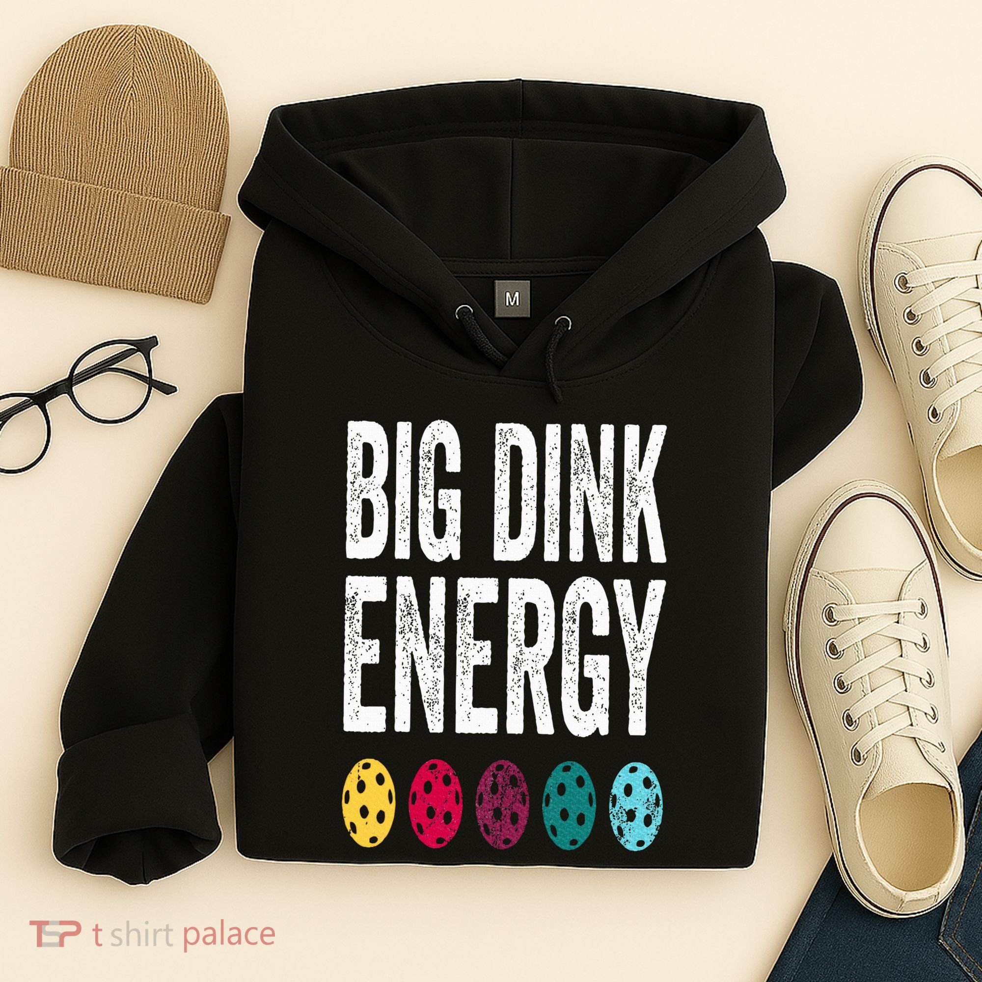 Funny Pickleball Paddle Big Dink Energy Dinking Pickle Ball Hoodie